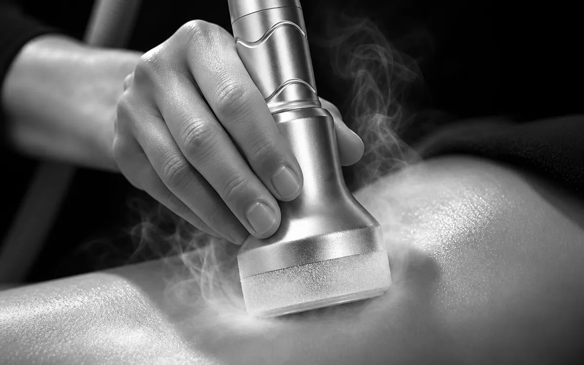 Cryoslim thermal-shock handpiece with cold vapor