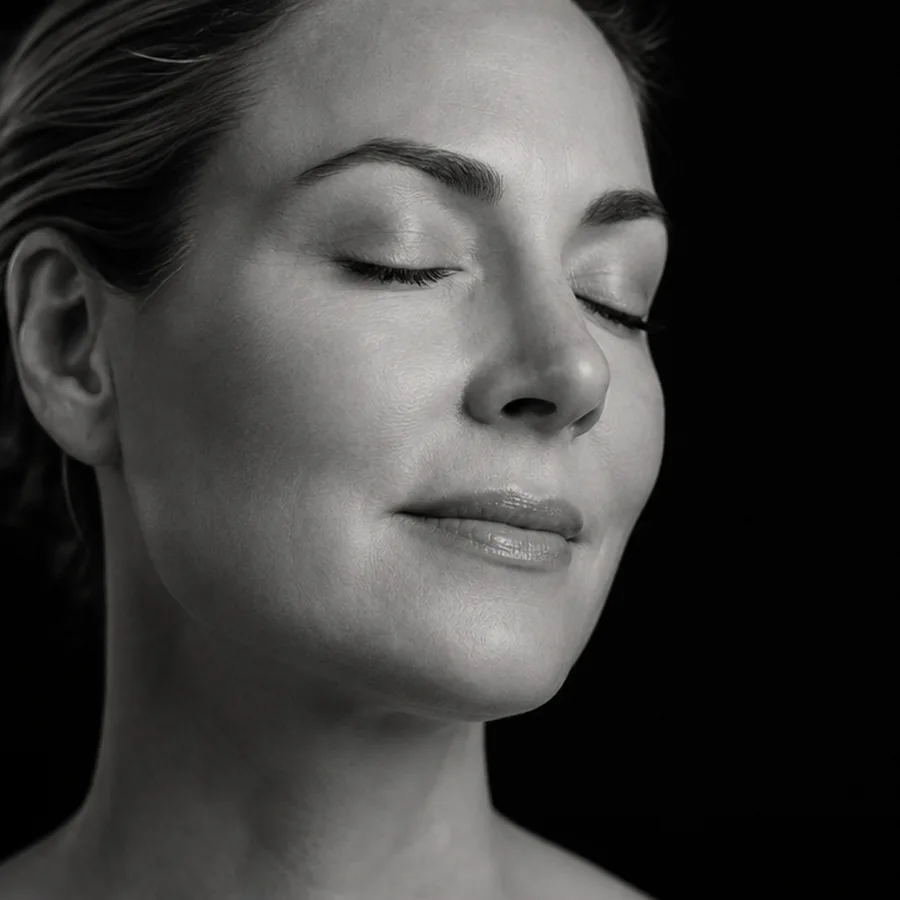 Renewed, even skin at rest after a completed series